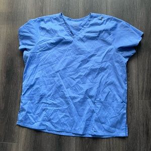 Light Blue Scrub Top